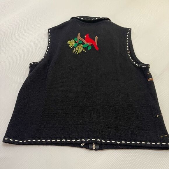 Designers Originals Studio Joy Christmas Cardinal Embellished Vest Size P/M - Picture 5 of 6